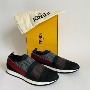fendi runway mesh ff trainer sneakers